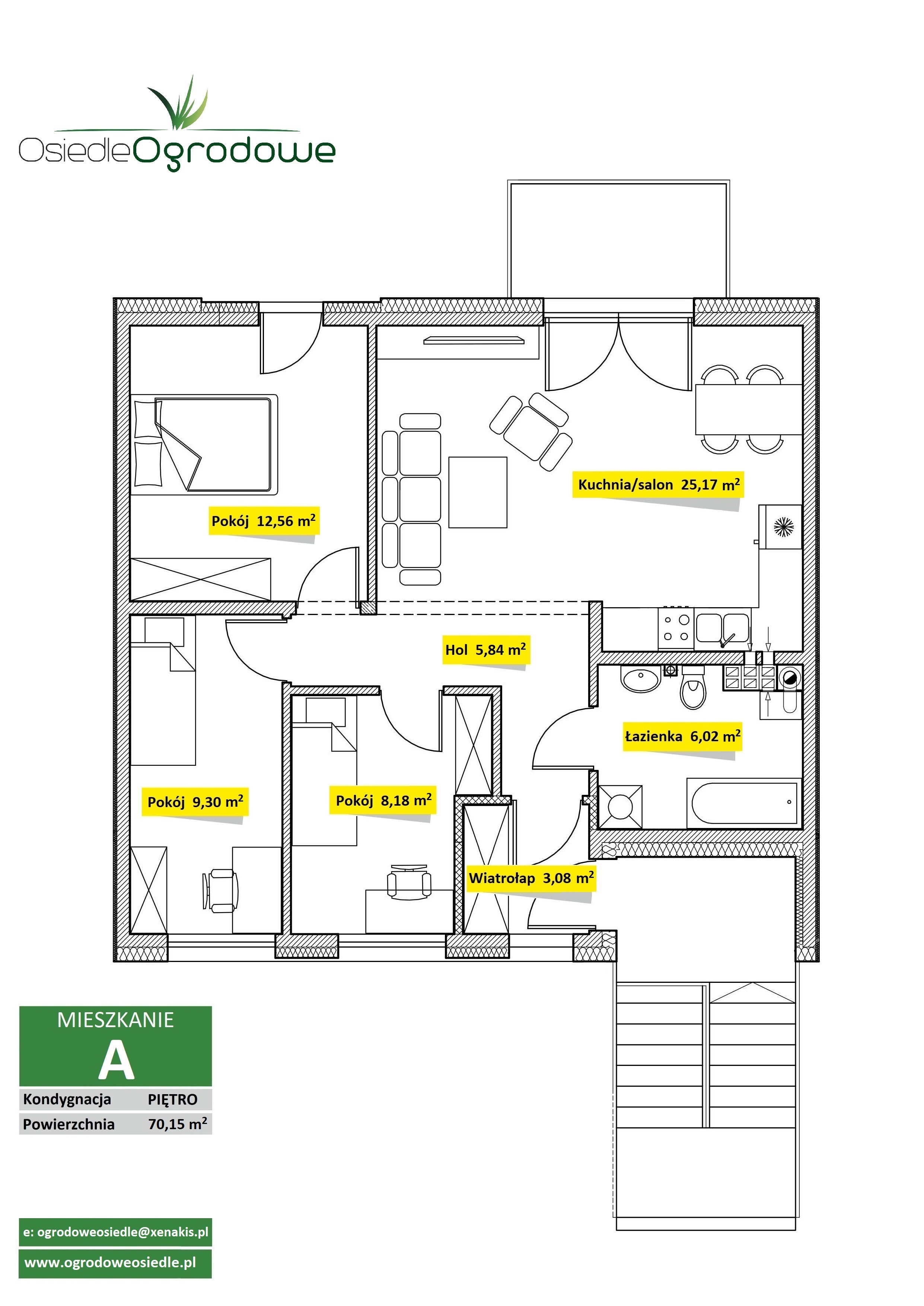 Mieszkanie 70,15 m2_piętro - Parter